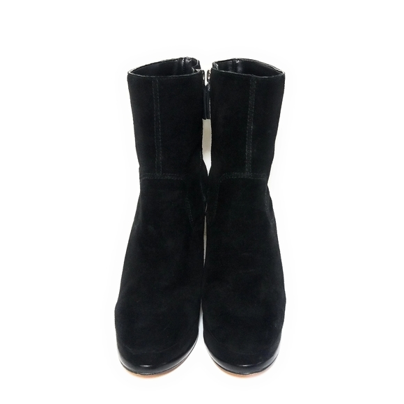 NINE WEST Black Suede High Heel Boots Booties 7.5 - Picture 4 of 8